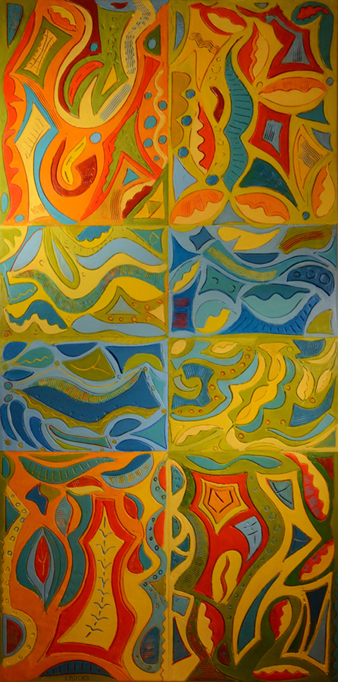 Rosetta 2 painting by Mary Laucks Salt Spring Island artist