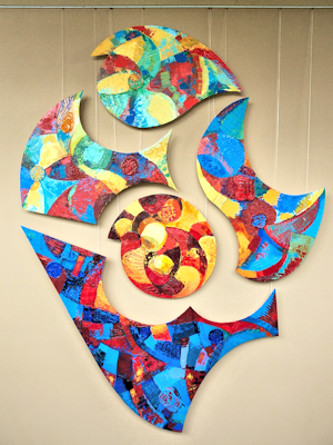 Mary Laucks Entropy paintings at ArtSpring on Salt Spring Island November 2014