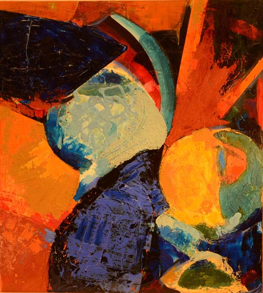 MICROGENESIS I abstract painting by Mary Laucks
