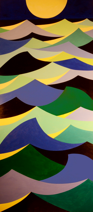 Mary Laucks 2-sided painting Moonbridge side 2