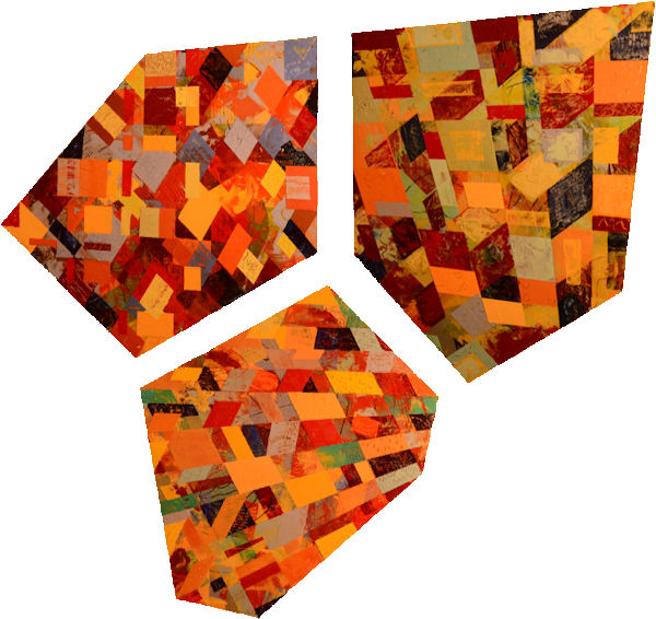 Me Myself and Eye painting in three separate panels