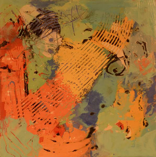 abstract painting in the textures series by M Laucks CUBA JAZZ