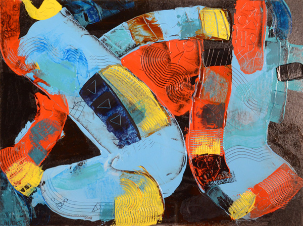 Totem painting by M Laucks in 2016